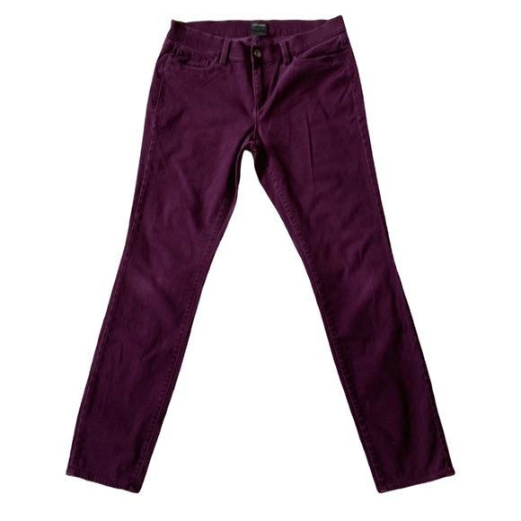 Ann Taylor Denim - ANN TAYLOR Modern Jeans Pants Skinny Straight Purple Plum Denim Stretch